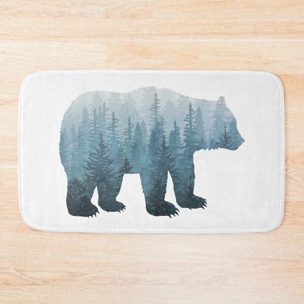 Item preview, Misty Forest Bear - Turquoise designed and sold by maryedenoa.
