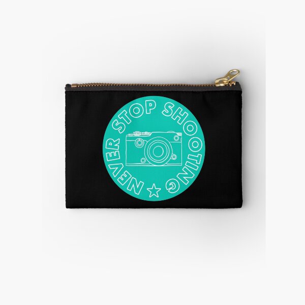 Item preview, Never Stop Shooting - Camera - Teal designed and sold by MOREDANKMEMES.