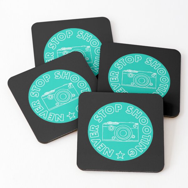 Item preview, Never Stop Shooting - Camera - Teal designed and sold by MOREDANKMEMES.