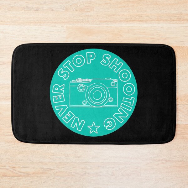 Item preview, Never Stop Shooting - Camera - Teal designed and sold by MOREDANKMEMES.