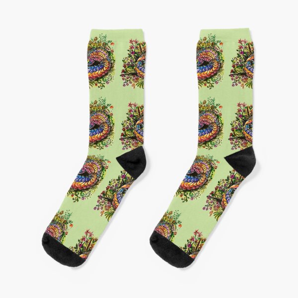 Rainbow Pangolin Socks