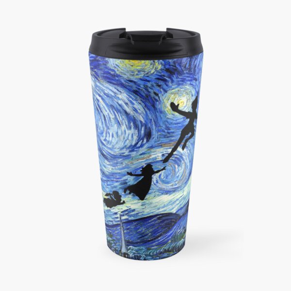 Peter Pan Noche estrellada Taza de viaje