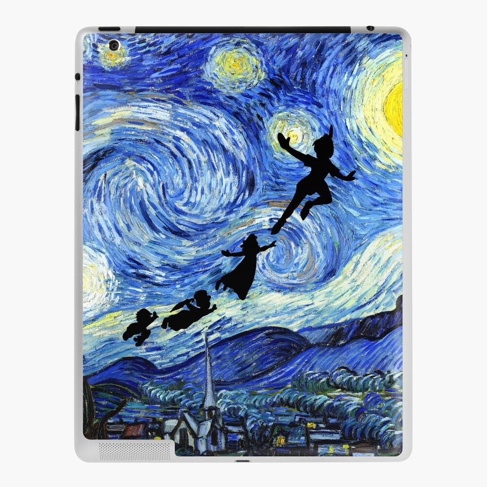 watercolor Peter Pan silhouettes and shadows | iPad Case & Skin