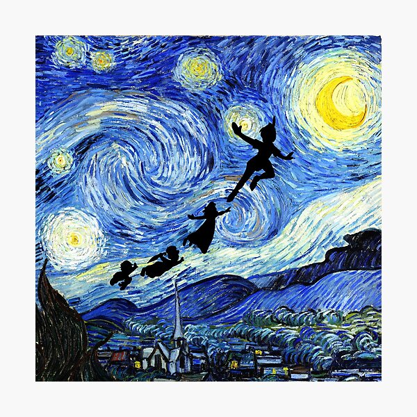 Peter Pan Starry Night Photographic Print