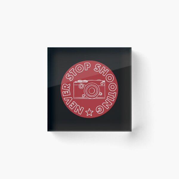 Item preview, Never Stop Shooting - Camera - Red designed and sold by MOREDANKMEMES.