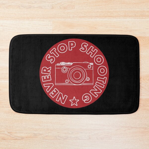 Item preview, Never Stop Shooting - Camera - Red designed and sold by MOREDANKMEMES.