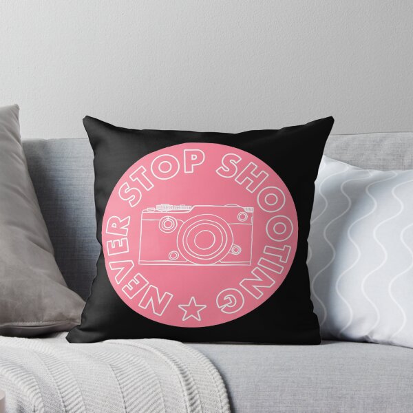 Item preview, Never Stop Shooting - Camera - Pink designed and sold by MOREDANKMEMES.