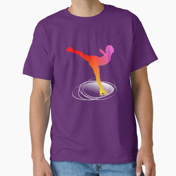Item preview, Ice Skater Silhouette Bright Colorful Glowing Effect Colors designed and sold by Artification.