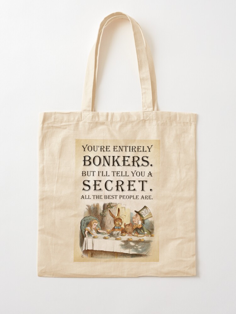 Alice In Wonderland Quote Tote Bag for Sale by maryedenoa