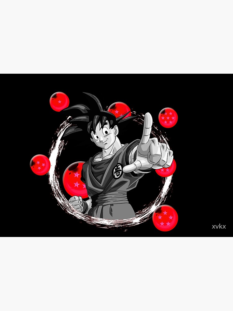 Dragon Ball Z/Super Poster Goku with Dragon Balls 12in x 18in Free