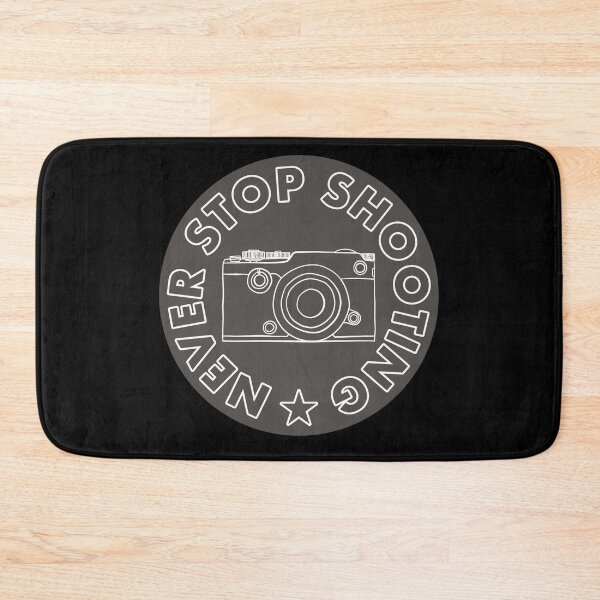 Item preview, Never Stop Shooting - Camera - Grey designed and sold by MOREDANKMEMES.