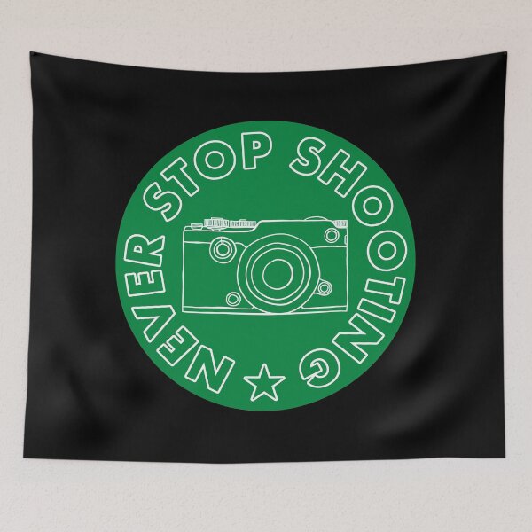 Item preview, Never Stop Shooting - Camera - Green designed and sold by MOREDANKMEMES.