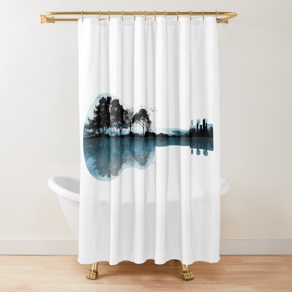 Nature Guitar Shower Curtain