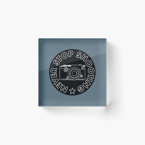 Item preview, Never Stop Shooting - Camera - Black designed and sold by MOREDANKMEMES.