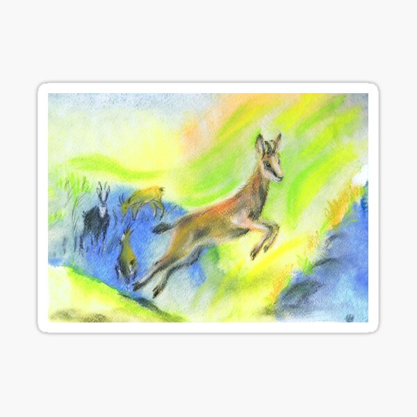 "Chamois" Sticker for Sale by NatalyaYeshch Redbubble