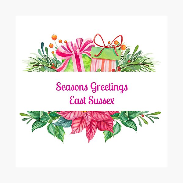Seasons Greetings East Sussex - personalized gift Photographic Print
