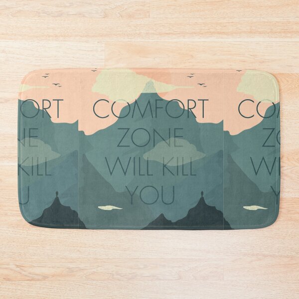Item preview, Comfort zone quote, mountains lover, free climbing, inspirational wall art, motivational quotes designed and sold by Spallutos.