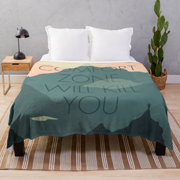Item preview, Comfort zone quote, mountains lover, free climbing, inspirational wall art, motivational quotes designed and sold by Spallutos.