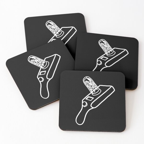 Rick's Portal Gun | Rick and Morty Gadget (white) Coasters (Set of 4)