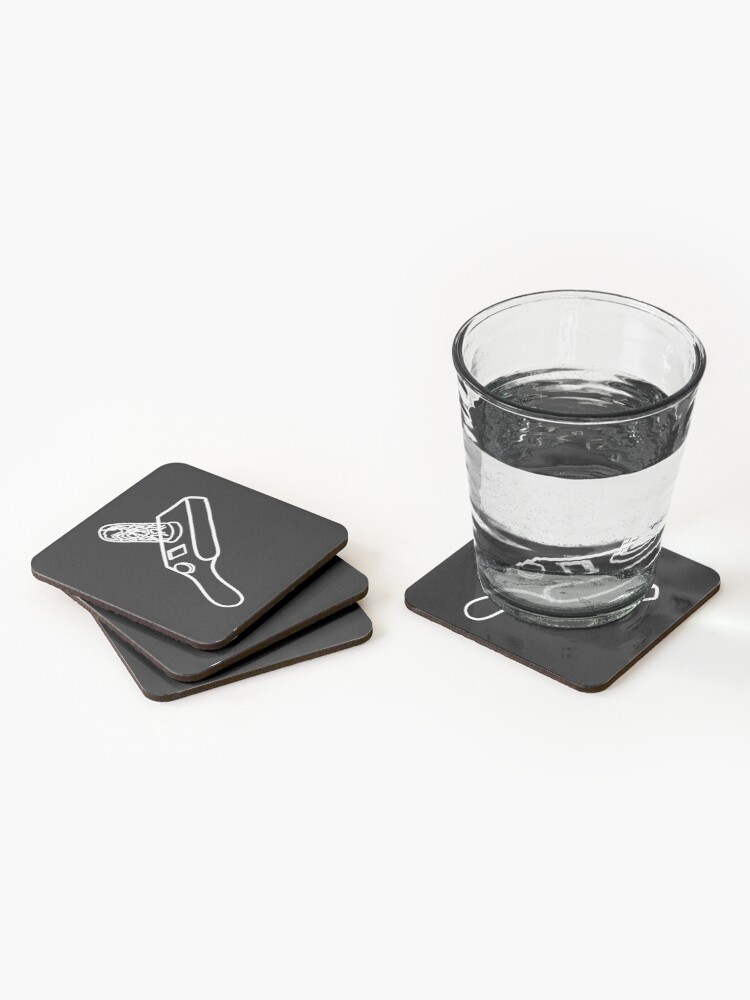Alternate view of Rick's Portal Gun | Rick and Morty Gadget (white) Coasters (Set of 4)