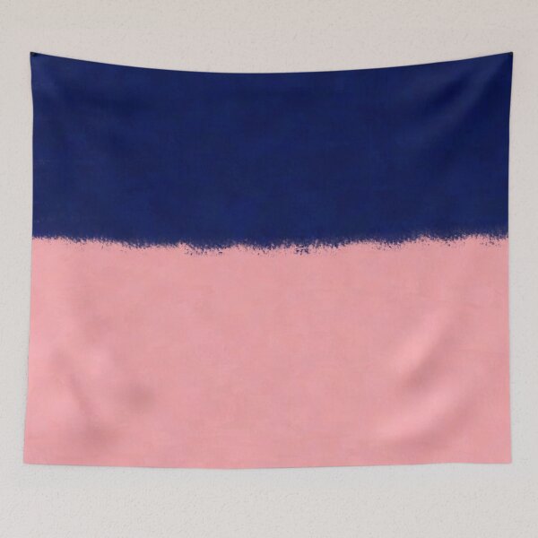 Item preview, Navy Blue and Pink Smudgy Paint Color Block designed and sold by kierkegaard.