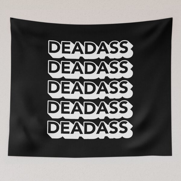 Item preview, Deadass Typography - White designed and sold by MOREDANKMEMES.