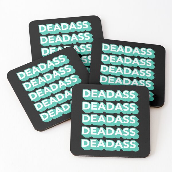Item preview, Deadass Typography - Teal designed and sold by MOREDANKMEMES.