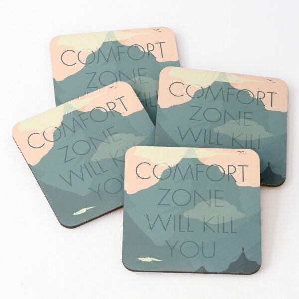 Item preview, Comfort zone quote, mountains lover, free climbing, inspirational wall art, motivational quotes designed and sold by Spallutos.