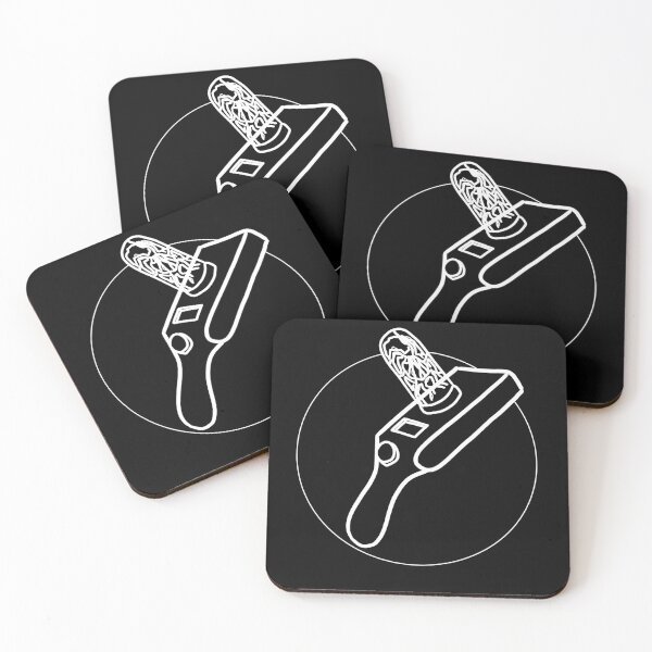 Rick's Portal Gun | Rick and Morty Gadget (white) Coasters (Set of 4)