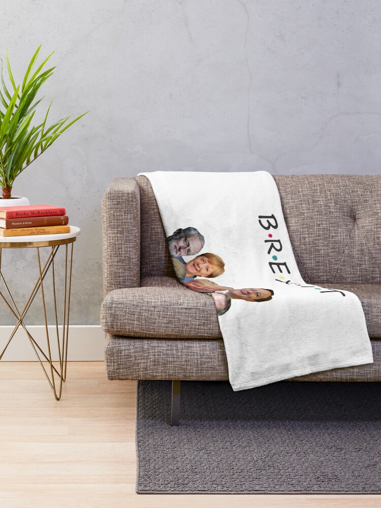 Throw Blanket, Brexit  Nigel farage and friends, general election 2019 designed and sold by Optimisticink