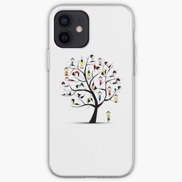 Yoga practice, tree concept iPhone Soft Case