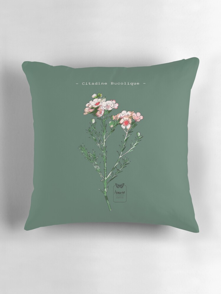 Aperçu 3 sur 4. Coussin avec l'œuvre CITADINE BUCOLIQUE créée et vendue par IsaureEcartfixe.