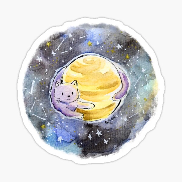 Caturn Sticker