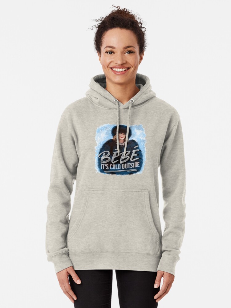 Alternate view of ORIGINAL ARTIST Moira Rose Holiday Bebe It's Cold Outside Pullover Hoodie