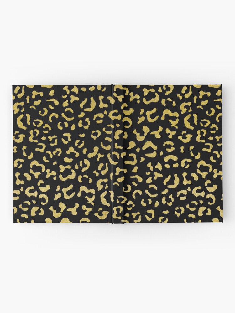 Alternate view of Animal Print, Leopard Spots, Glitter - Gold Black Hardcover Journal