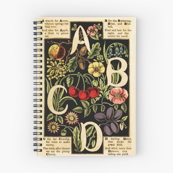 Item preview, The alphabet of flowers and fruit - Letters A, B, C, and D designed and sold by DejaVuStudio.