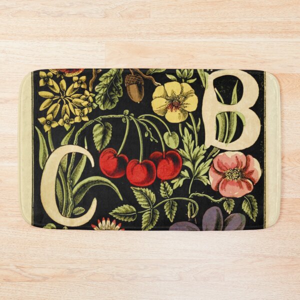 Item preview, The alphabet of flowers and fruit - Letters A, B, C, and D designed and sold by DejaVuStudio.