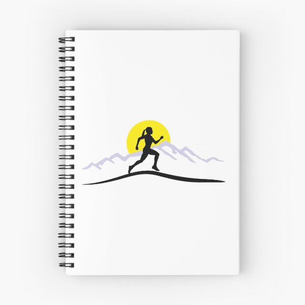 Item preview, Running, runners and mountains with sun designed and sold by claudiasartwork.