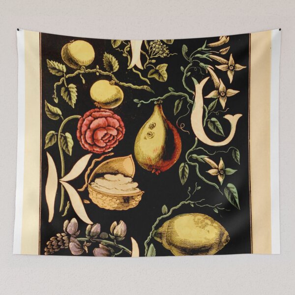 Item preview, The alphabet of flowers and fruit - Letters I, J, K, and L designed and sold by DejaVuStudio.