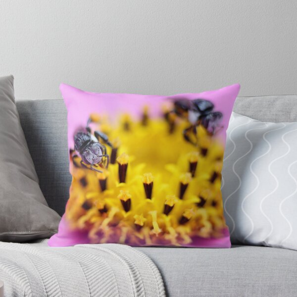 Item preview, Native bee on a pink flower designed and sold by cathywillett.
