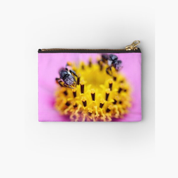 Item preview, Native bee on a pink flower designed and sold by cathywillett.