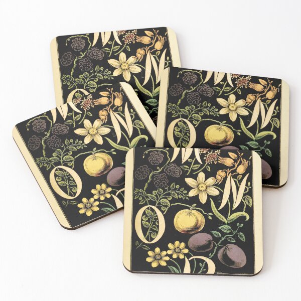 Item preview, The alphabet of flowers and fruit - Letters M, N, O, and P designed and sold by DejaVuStudio.