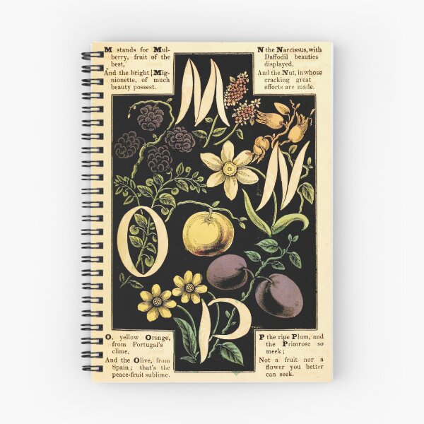 Item preview, The alphabet of flowers and fruit - Letters M, N, O, and P designed and sold by DejaVuStudio.