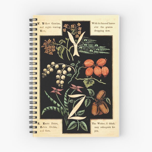 Item preview, The alphabet of flowers and fruit - Letters Y and Z designed and sold by DejaVuStudio.