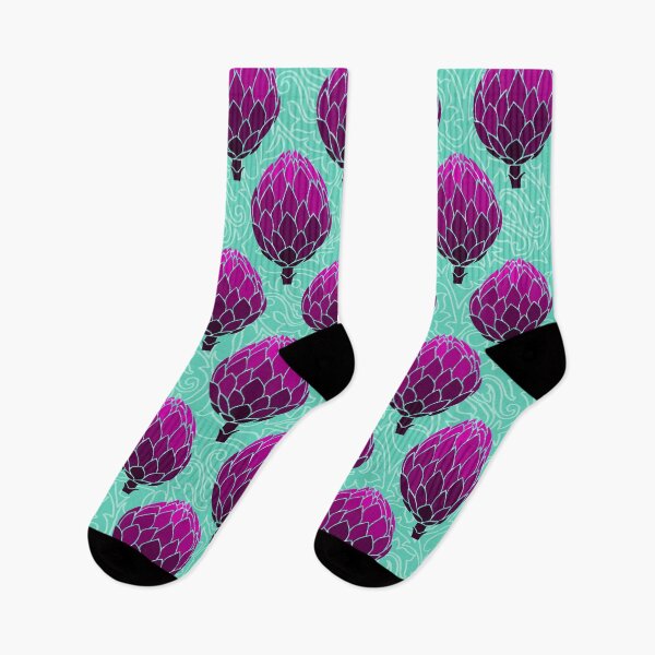 Item preview, Cute Artichoke Pattern on Teal Background designed and sold by kapotka.