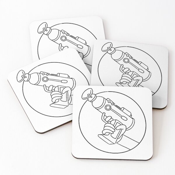 Rick's Laser Gun | Rick and Morty Gadget Coasters (Set of 4)