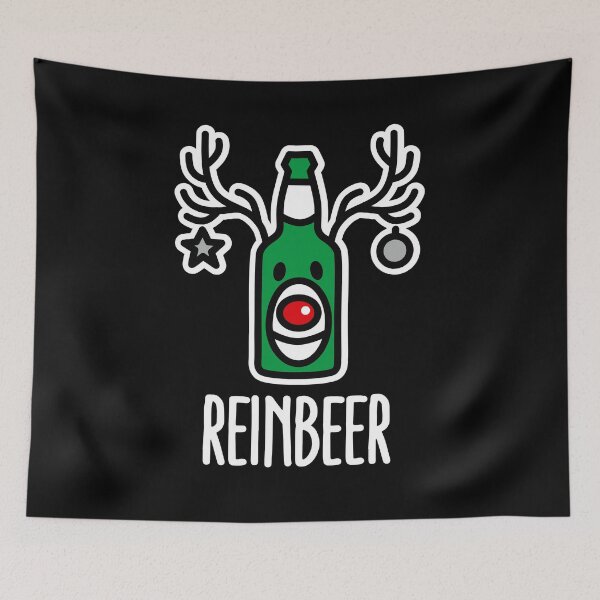 Item preview, Reinbeer Reindeer Beer funny ugly Christmas pun designed and sold by LaundryFactory.