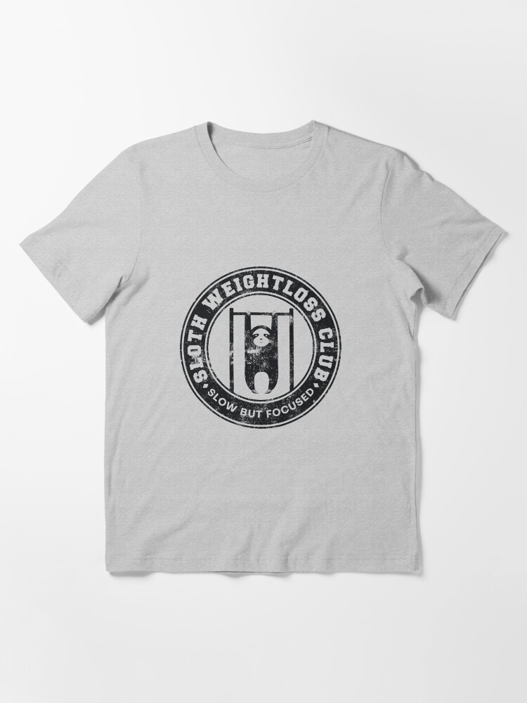 Alternate view of Sloth Weightloss Club Slow But Focused - Funny Team Sloth Essential T-Shirt