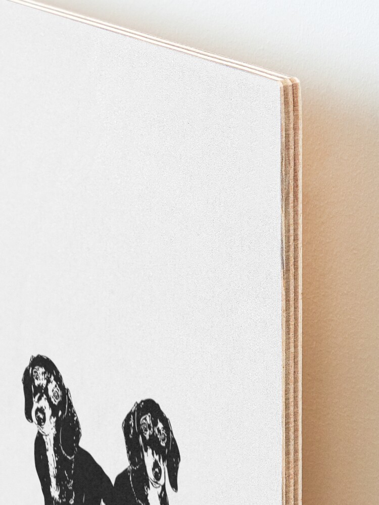 Alternate view of Two Dachshund Puppies Mounted Print