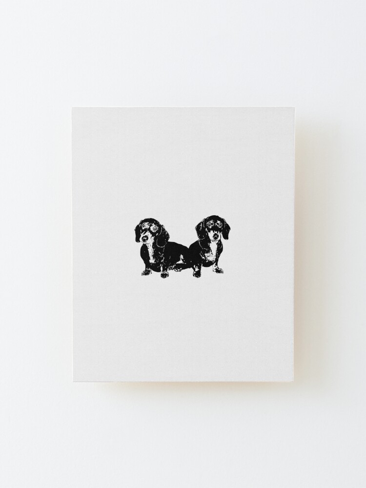 Alternate view of Two Dachshund Puppies Mounted Print